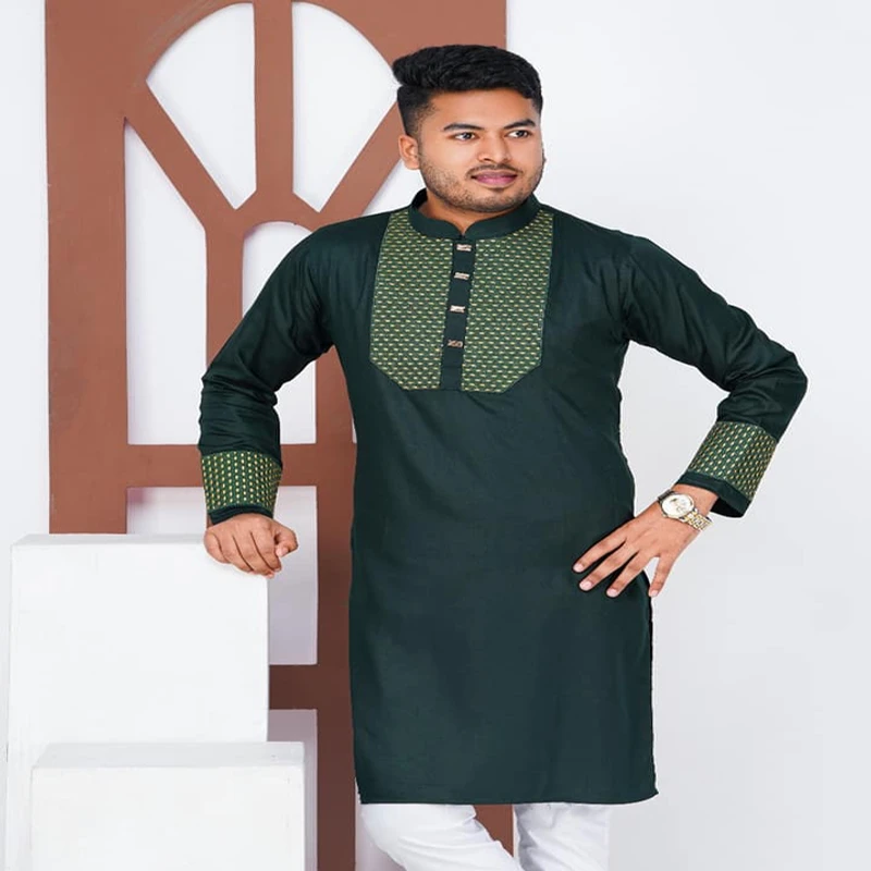 Premium Quality Panjabi with pajama(GREEN)