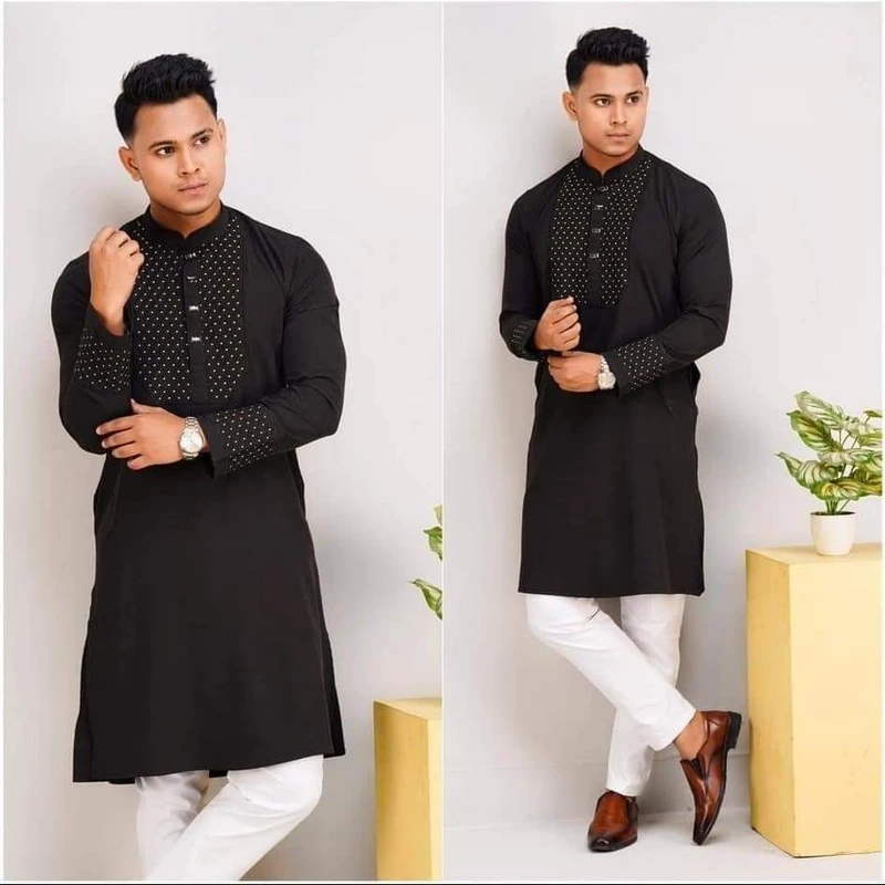 Premium Quality Panjabi  with pajama(Black)